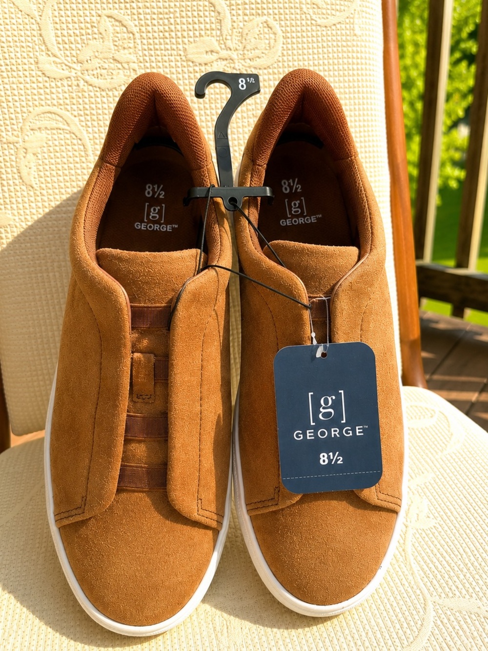 George Men’s Brown Faux Suede Slip-On Sneakers US 8.5 / UK 7.5 NWT